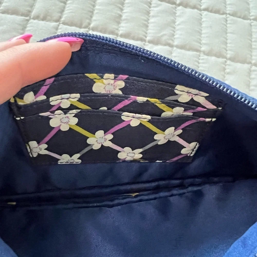 Vera Bradley Deep Blue Quilted Wristlet